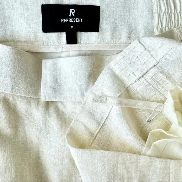 REPRESENT X DUKE + DEXTER RESORT PANT in Ecru Size M